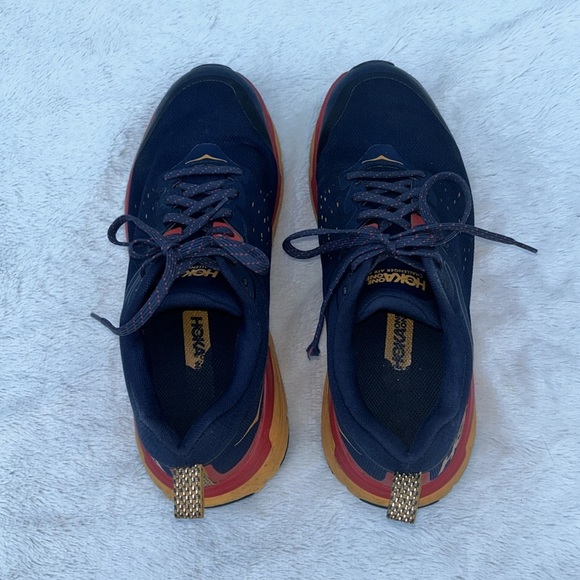 Hoka men sz US 10 2E / EU 44 in EUC M Challenger ATR 6 Wide navy blue orange - Picture 5 of 7